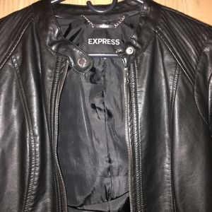 Black leather jacket